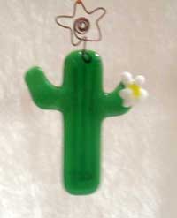 Saguaro with flower and copper star, $20