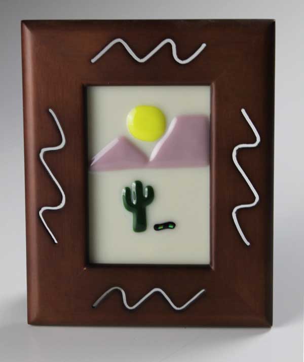 Desert Sun No. 3, fused glass by Diane C. Taylor