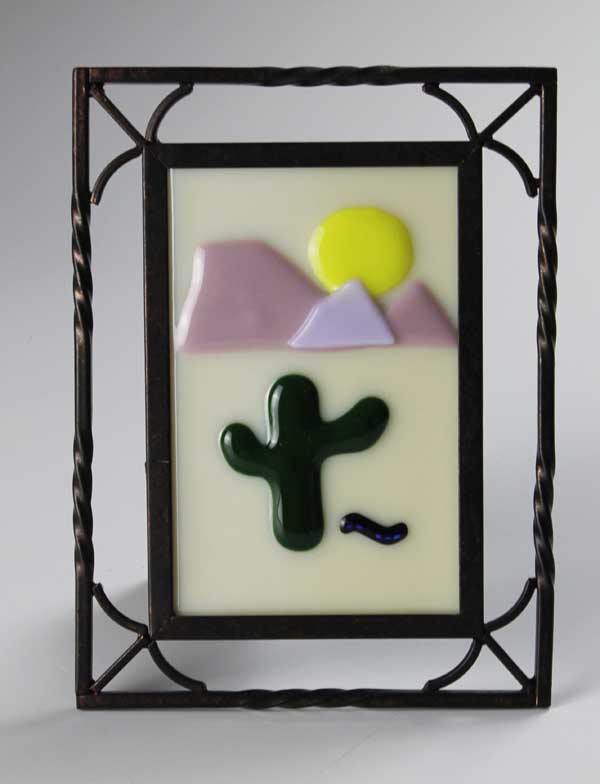 Desert Sun No. 5, fused glass by Diane C. Taylor