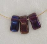 3-pc cranberry iridized necklace on gold-cplored wire, $33.00