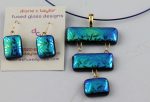 3-pc etched dichroic pendant & earrings